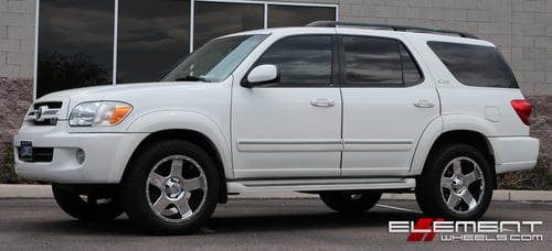 20 inch Helo HE886 PVD Chrome on 2005 Toyota Sequoia w/ Specs