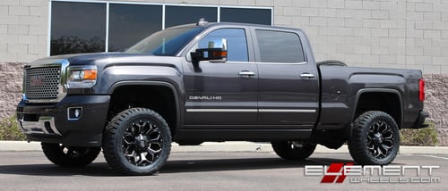 20 inch Fuel Off-Road Assault Black Milled on 2015 GMC Sierra 2500 Denali w/ Specs
