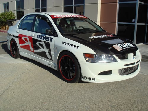 Tenzo DC5 Wheels on Mitsubishi EVO 8 w/ Specs