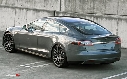 22 inch Ace Mesh Mica Gray on 2012 Tesla Model S w/ specs