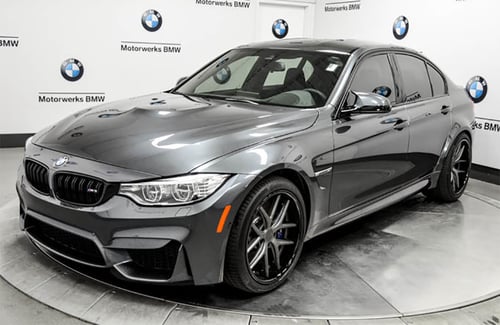 19 inch Staggered TSW Portier Matte Gunmetal on 2016 BMW M3 w/ Specs