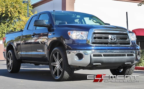 Lexani Johnson Black/Machined Wheels on 2011 Toyota Tundra w/ Specs