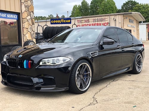 20 inch Staggered Vertini RF1.5 Brushed Titanium on 2014 BMW M5