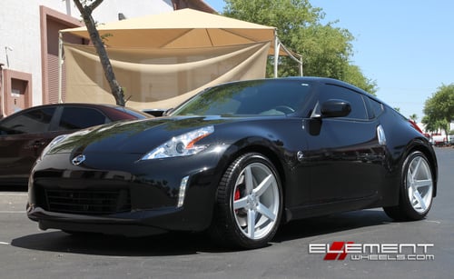 Vossen VVS-CV3 Matte Silver 2010 Nissan 370z Sport w/ Specs