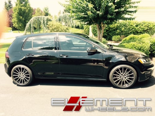 18 inch TSW Chicane Gloss Black w/Mirror Face on 2015 VW Golf TDi w/ Specs