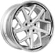 Silver Machined w/ Stainless Steel Chrome Lip