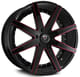 Gloss Black w/ Red Milled
