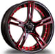 Gloss Black w/ Red Milled & Inner Lip