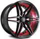 Gloss Black w/ Red Milled & Inner