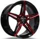 Gloss Black w/ Red Milled