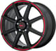 Satin Black w/ Red Strip