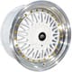 White w/ Machined Lip Gold Rivets