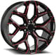 Gloss Black Red Milled