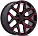 Gloss Black Red Milled