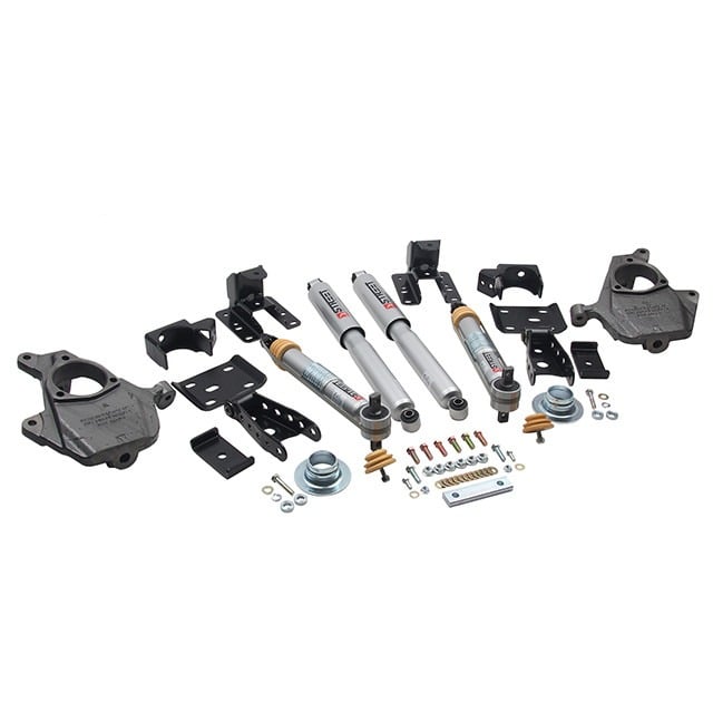 belltech lowering kit 16.5-18 chevy silverado/sierra all cab 2in f / 4in r w/ street perf shocks 1011sp