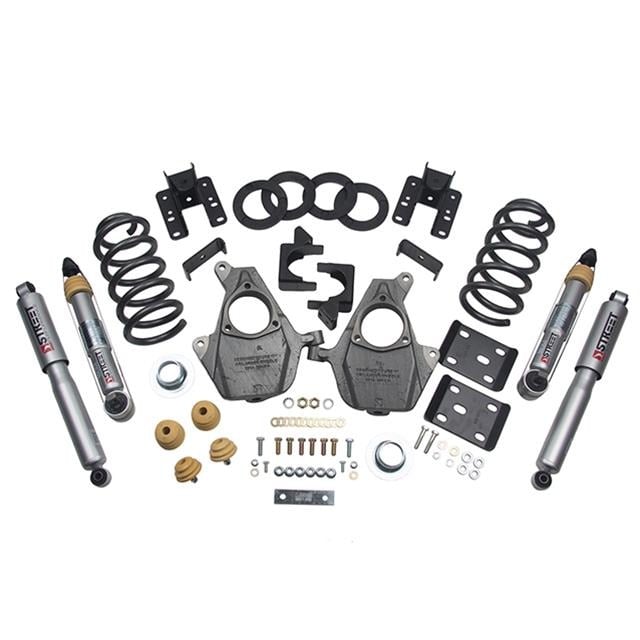 belltech lowering kit 16.5-18 chevy silverado standard cab 2wd 3-4f / 5-6r 1012sp