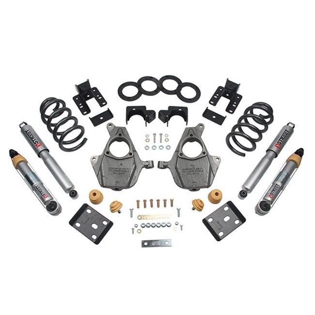 belltech lowering kit 16.5-18 chevrolet silverado ext/crew cab 2wd 3-4f / 5-6r 1013sp