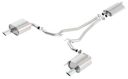 borla 15-16 ford mustang ecoboost 2.3l at/mt ec-type cat back ss single round rolled tips exhaust 1014039