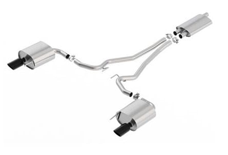 borla 15-17 ford mustang ecoboost 2.3l ec-type cat back single round 4.0in od 9.5in l tips exhaust 1014039bc