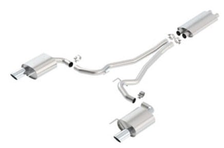 borla 15-16 ford mustang gt / convertible 5.0l at/mt ec-type cb ss single round rolled tips exhaus 1014040
