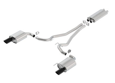 borla 15-17 ford mustang gt 5.0l at/mt cat-back exhaust 1014040bc