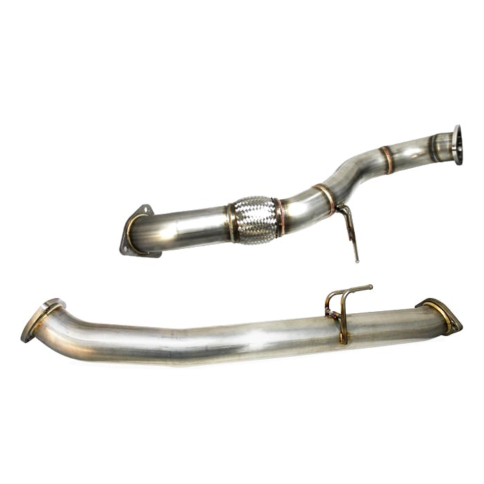 greddy 2017+ honda civic type r exr 3in front over pipe & mid pipe combo 10558602