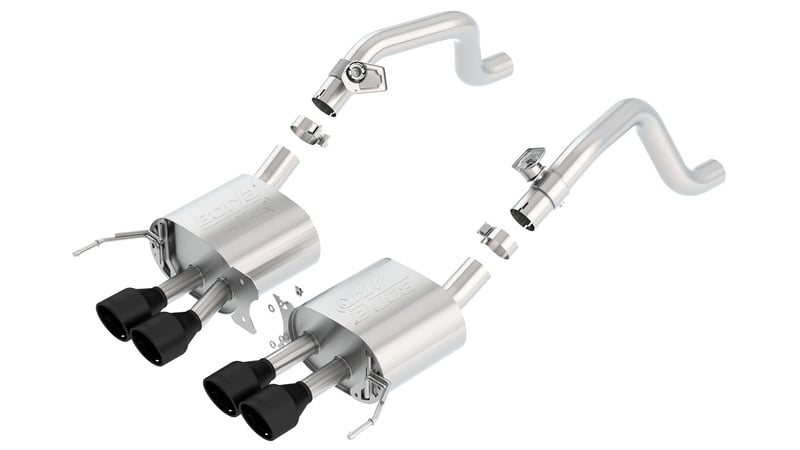 borla 14-19 c7 corvette stingray axle-back atak exhaust 2.75in to muffler dual 2.0in out 4.25in tip 11863cb