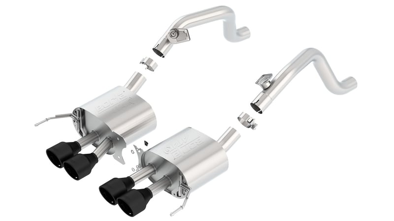 borla 14-19 c7 corvette stingray axle-back atak exhaust 2.75in to muffler dual 2.0in out 4.25in tip 11869cb