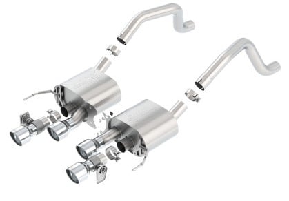 borla 15 chevy corvette c7 zo6 6.2l w/o afm w/ npp atak quad rd rl ac tips center rear exit exh 11905
