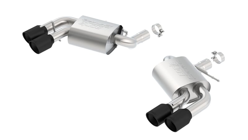 borla 16 - 22 chevrolet camaro ss at/mt s-type rear section exhaust w/o dual mode ceramic black 11920cb
