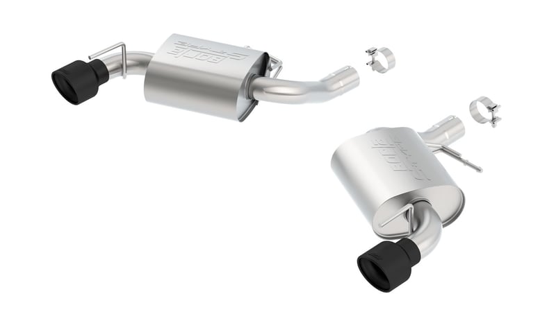borla 16 - 22 chevrolet camaro ss at/mt rwd ceramic black s-type exhaust (w/o npp) 11922cb
