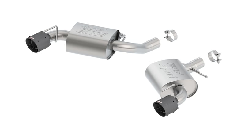 borla 16 - 22 chevy camaro ss v8 at/mt atak rear section exhaust w/o dual mode valves 11923cfba