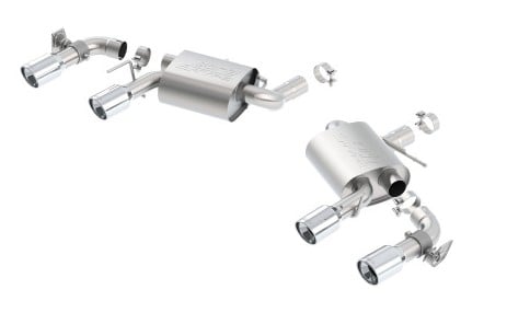 borla 16 chevy camaro ss 6.2l w/ dual npp s-type quad rd rl tips dual exit rear section exhaust 11924