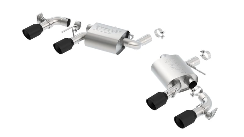 borla 16 - 22 chevrolet camaro ss at/mt rwd ceramic black s-type exhaust (w/ dual mode valves) 11924cb