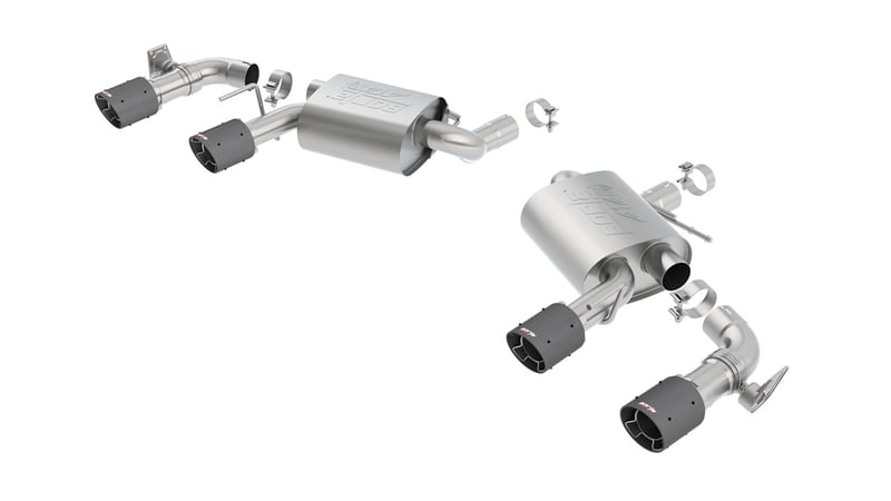 borla 16 - 22 chevy camaro v8 ss at/mt atak rear section exhaust with dual mode valves 11925cf