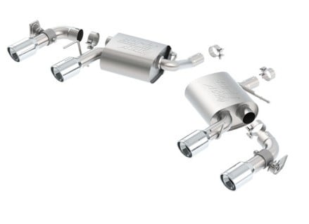 borla 2016 chevy camaro v6 at/mt atak rear section exhaust w/ dual mode valves 11931