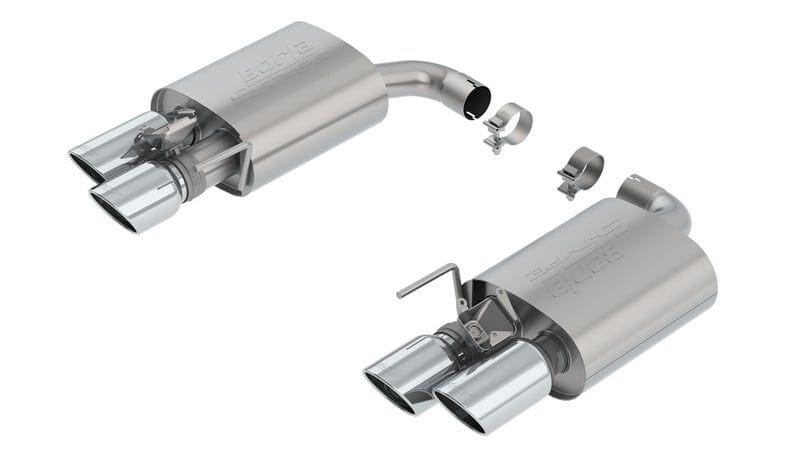 borla 18 - 22 ford mustang gt 5.0l at/mt 2.5in s-type exhaust w/ valves (rear section only) 11951