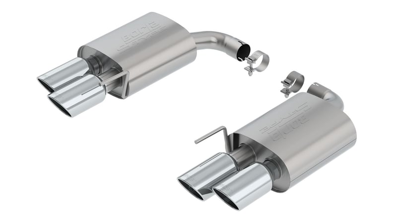 borla 18 - 22 ford mustang gt 5.0l at/mt 2.5in s-type exhaust w/o valves (rear section only) 11953