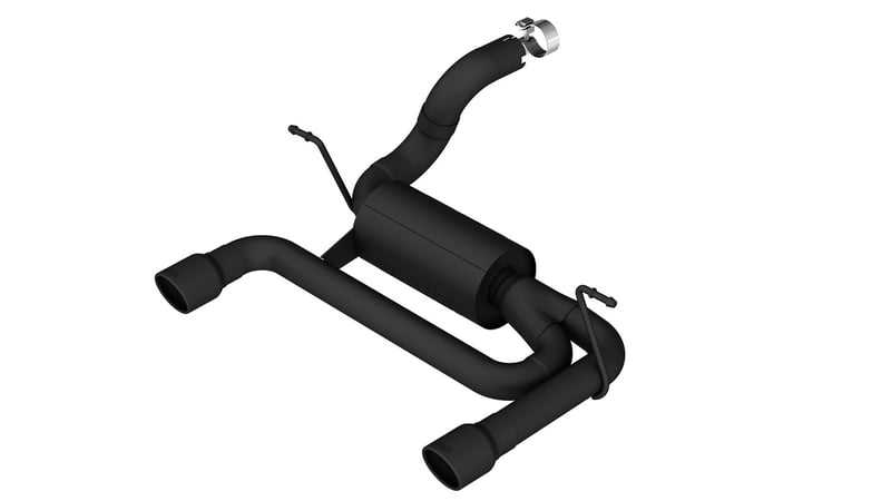 borla 18 - 22 jeep wrangler jl/jlu 3.6l 2dr/4dr atak ss axle back black coated exhaust w/3.5in tips 11957cb