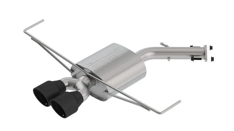 borla 19 - 22 hyundai veloster 1.6l fwd s-type exhaust (rear section only) w/ ceramic black tips 11959cb