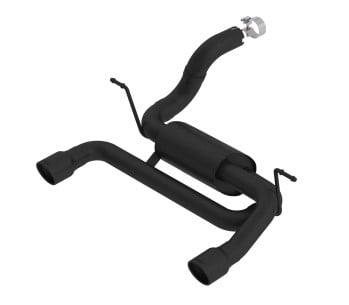 borla 18-19 jeep wrangler jl/jlu 2.0l 4cyl 2dr/4dr axle back exhaust s-type w/ 3.5in tips - black 11963cb