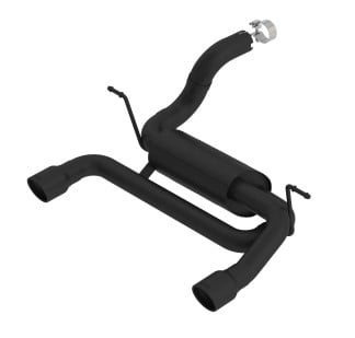 borla 18-19 jeep wrangler jl/jlu 2.0l 4cyl 2dr/4dr axle back exhaust atak w/ 2.5in tips - black 11964cb