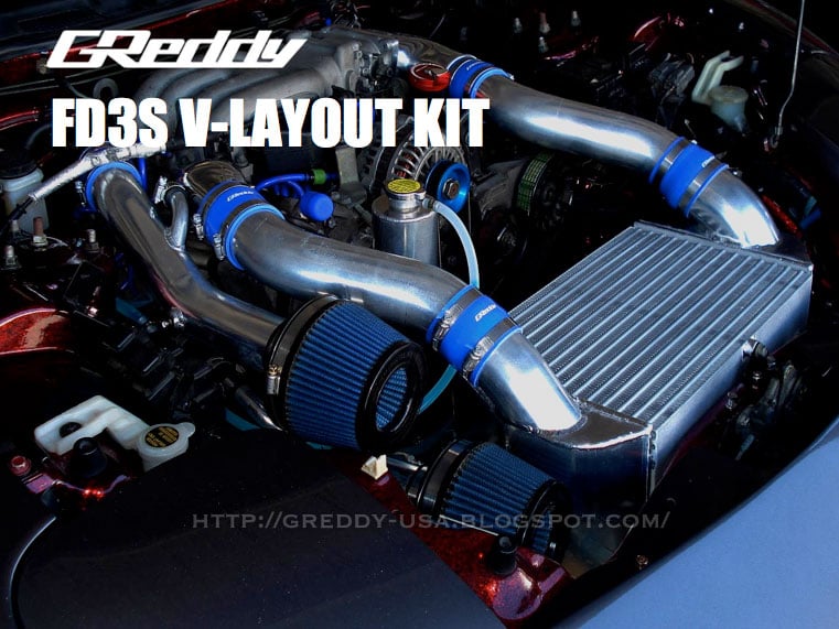 greddy mazda rx-7 fd3s ver. 2 t-19 v-mount intercooler 12040720