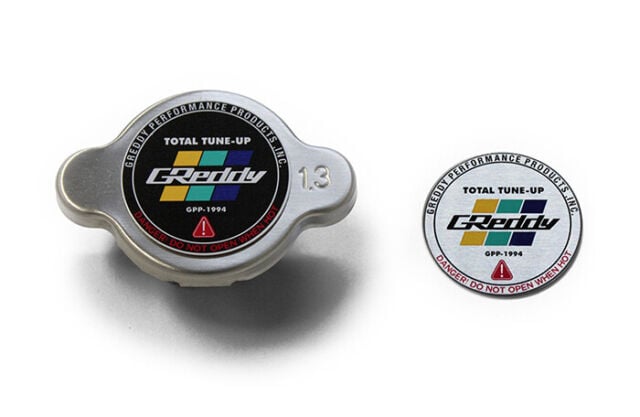 greddy type-n 1.3 radiator cap most honda / some toyota - polished 13911003