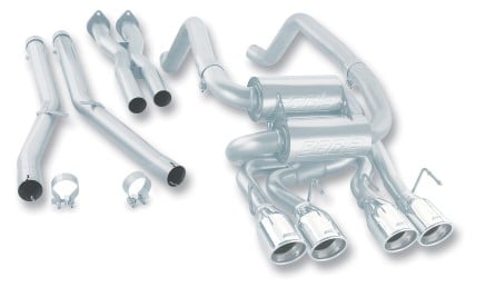 borla 05-08 c6 6.0l/6.2l corvette s-type cat-back system w/ x-pipe 140128