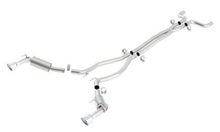 borla 2010 camaro 6.2l v8 s type catback exhaust (does not work w/ factory ground affects package - 140280