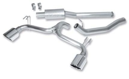 borla 09-15 mitsubishi lancer ralliart 2.0l 4cyl mt 6spd awd catback exhaust 140334