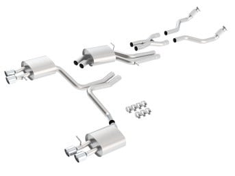 borla 10-13 audi s4 3.0l at/mt awd dual split rear exit ss catback exhaust 140403