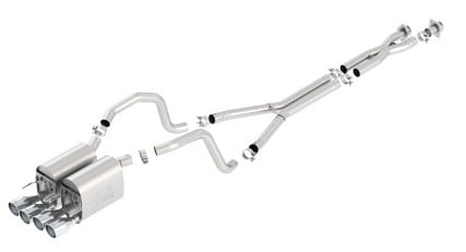 borla 05-08 chevrolet corvette coupe/convertible 2dr 6.2l 8cyl at/mt 6spd atak ss catback exhaust 140453