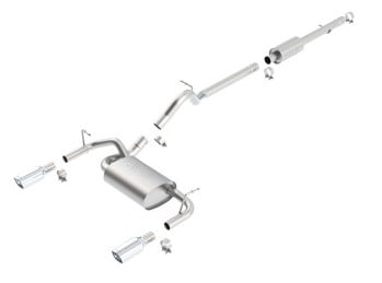 borla 12-16 jeep wrangler jk 3.6l at/mt 4wheel 4dr truck single split rear exit catback exhaust 140459